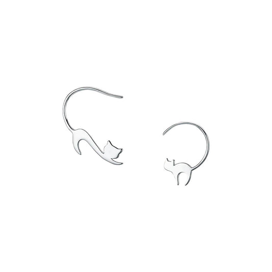 Aros Trepadores Gato - plata 925