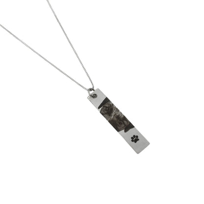 Collar Placa Mensajes y Miradas - Plata 925
