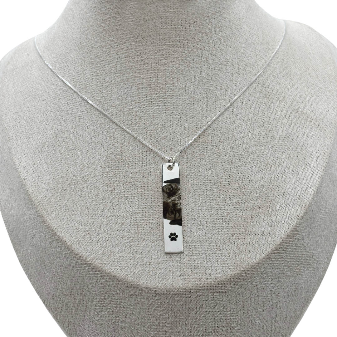 Collar Placa Mensajes y Miradas - Plata 925