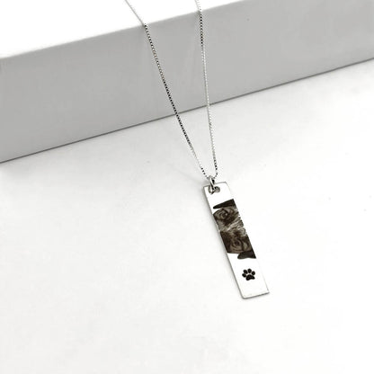 Collar Placa Mensajes y Miradas - Plata 925