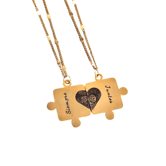 Set Collar Puzzle personalizado - Gold