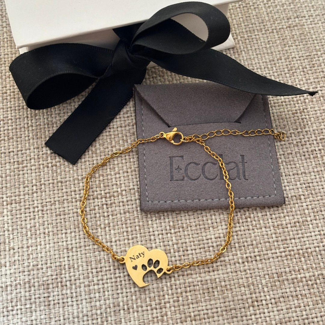 Pulsera Corazón Huellita Personalizada