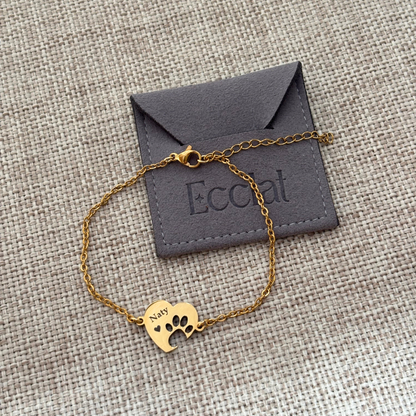 Pulsera Corazón Huellita Personalizada