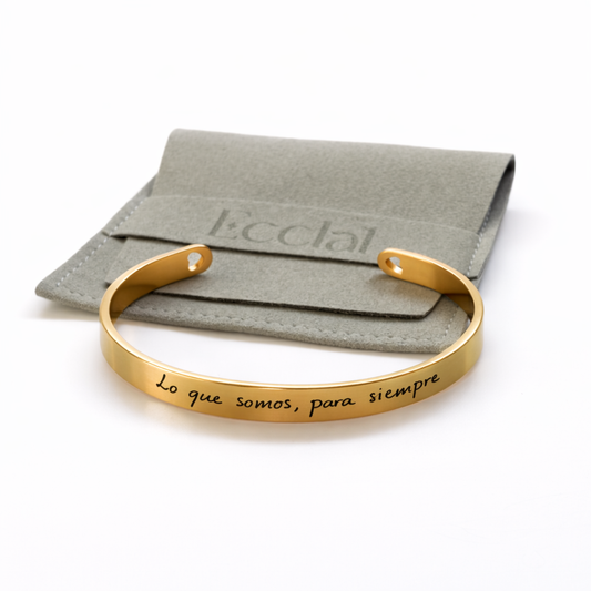 Pulsera Esclava Personalizada Acero Inoxidable - Gold Punta Corazón