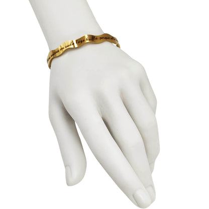 Pulsera esclava personalizable Ondas gold