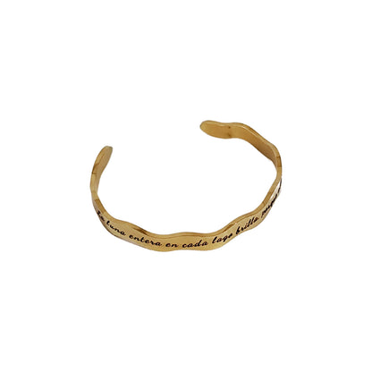 Pulsera esclava personalizable Ondas gold