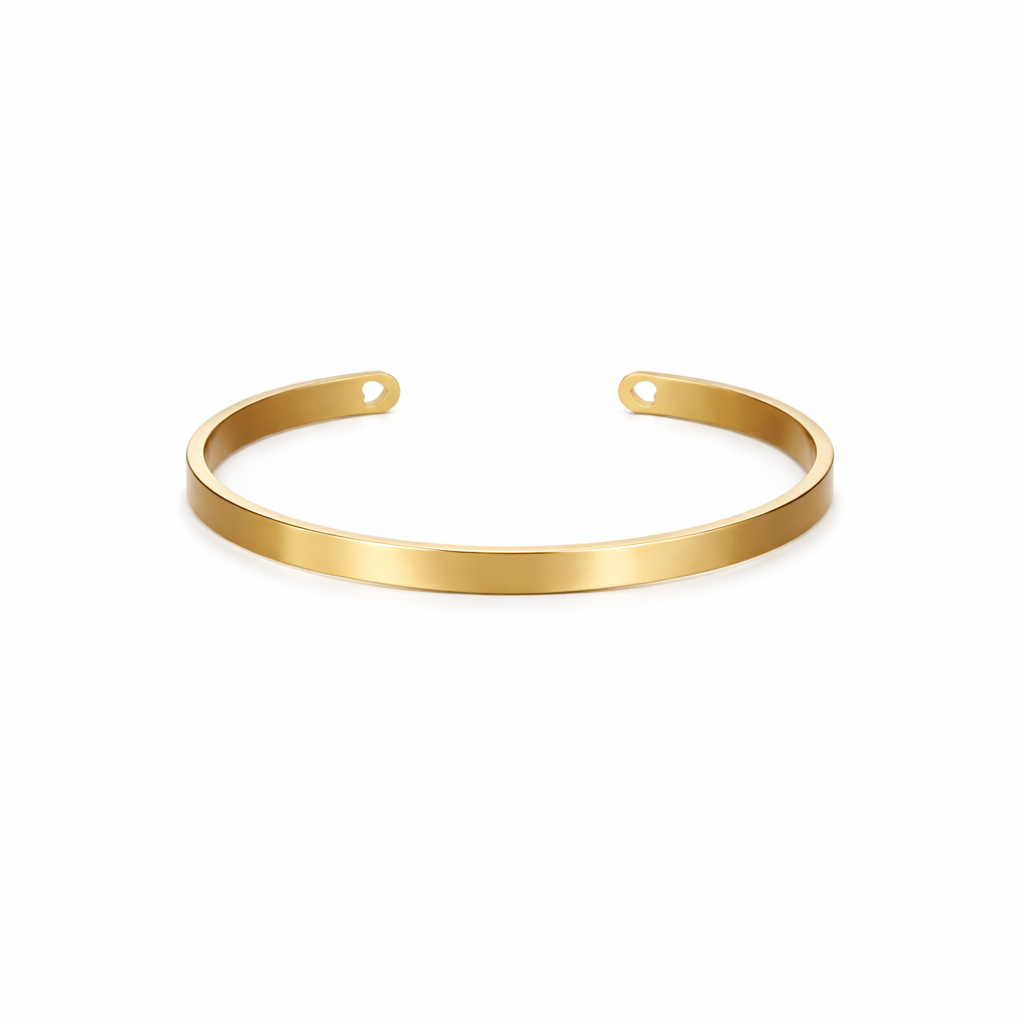 Pulsera Esclava Personalizada Acero Inoxidable - Gold Punta Corazón