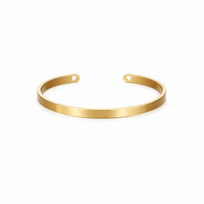 Pulsera Esclava Personalizada Acero Inoxidable - Gold Punta Corazón