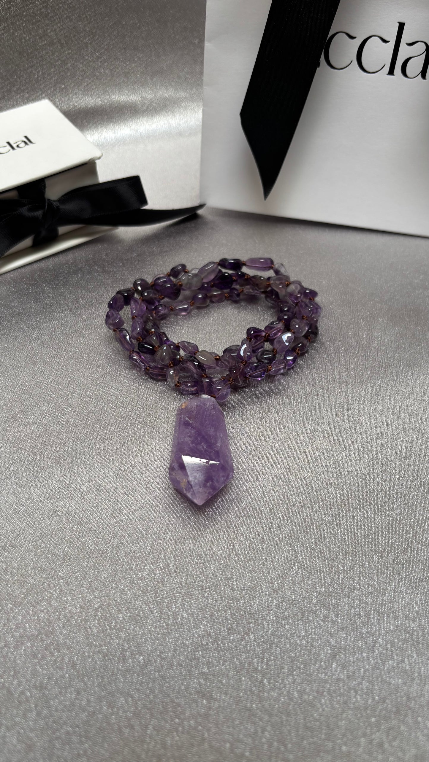 Collar Gran Cristal Amatista