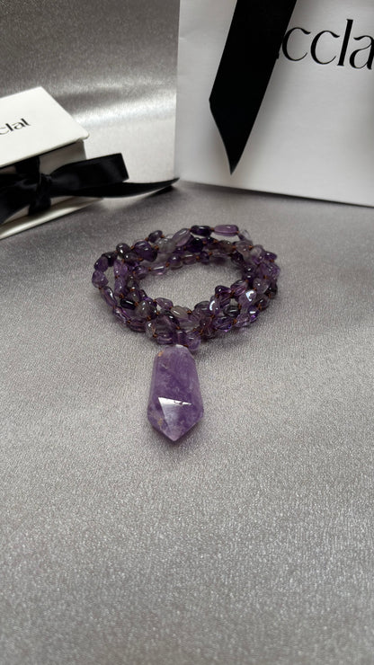 Collar Gran Cristal Amatista