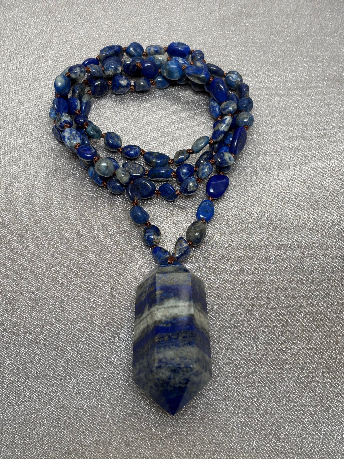 Collar Gran Cristal Lapislázuli