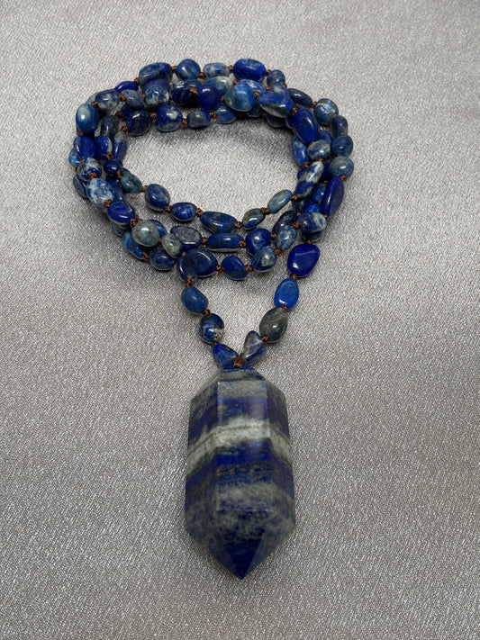 Collar Gran Cristal Lapislázuli