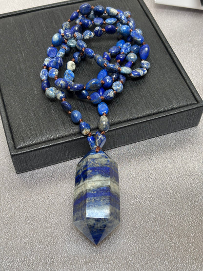 Collar Gran Cristal Lapislázuli
