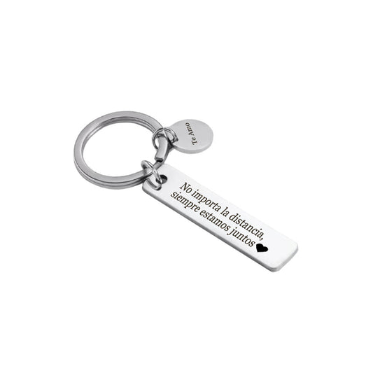 Llavero Mensaje, Huellas o Miradas - Silver