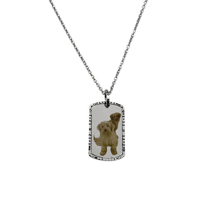 Collar Placa Rectangular - Plata 925