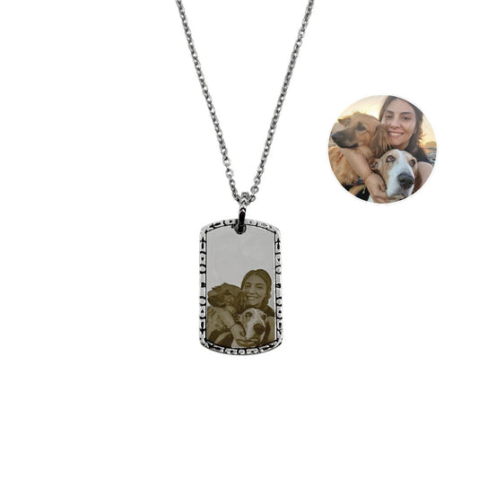 Collar Placa Rectangular - Plata 925