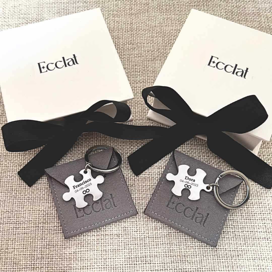 Set Llavero Puzle Personalizado Silver