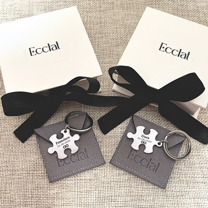 Set Llavero Puzle Personalizado Silver