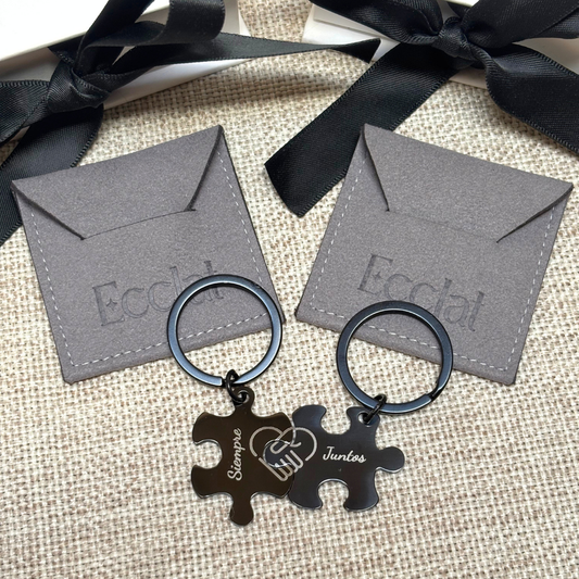 Llavero Puzle Dúo Personalizado - Black