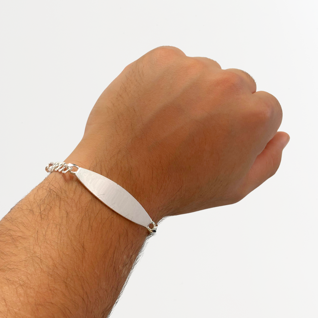 Pulsera hombre Piocha personalizada - plata 925