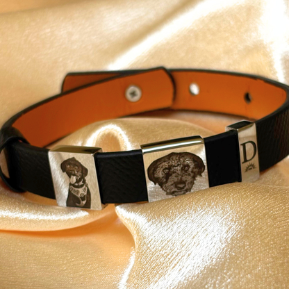 Pulsera Cuero con Dijes