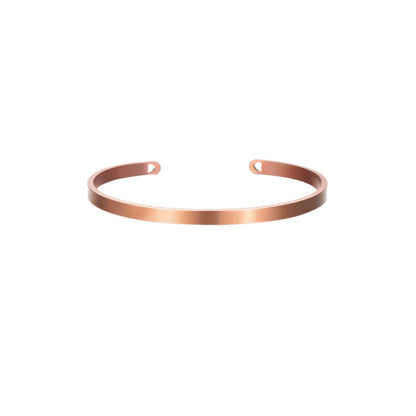 Pulsera Esclava Personalizada Acero Inoxidable - Rose Gold Punta Corazón