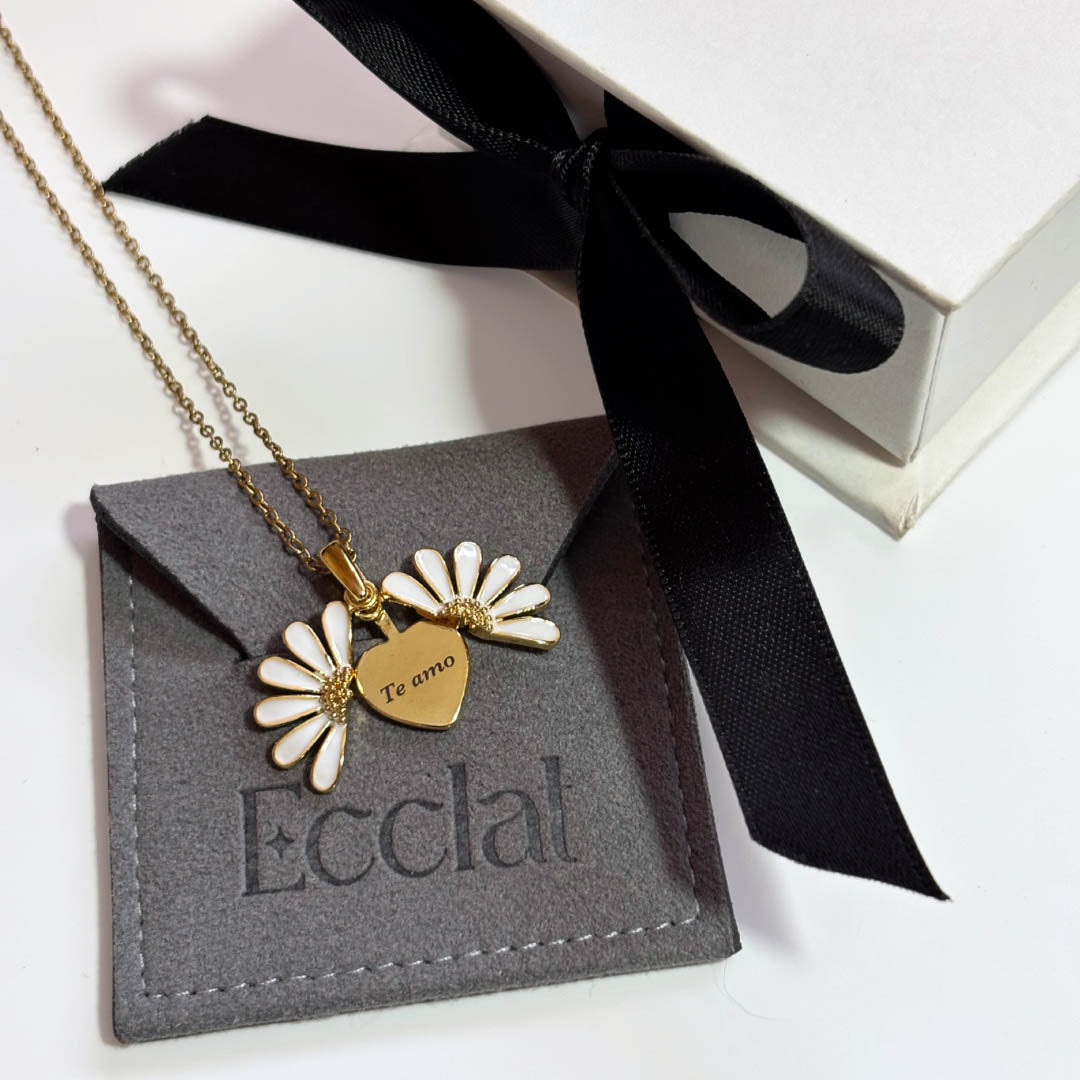 Collar Flor de Amor Personalizable