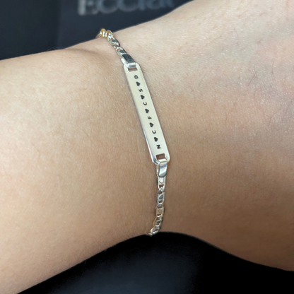 Pulsera Piocha estilo Valentino personalizada - plata 925