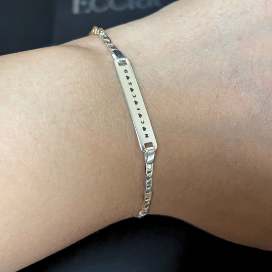 Pulsera Piocha estilo Valentino personalizada - plata 925