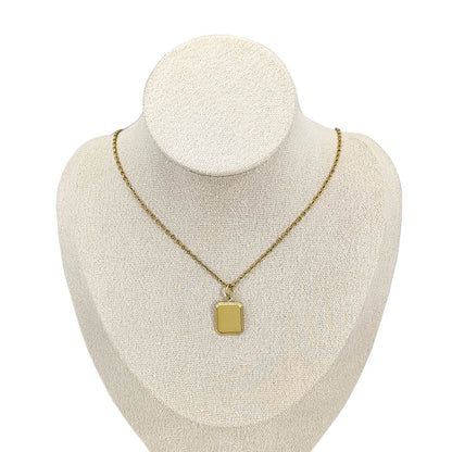 Collar Rectangular Biselado Gold Personalizado