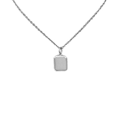 Collar Rectangular Biselado Silver personalizado
