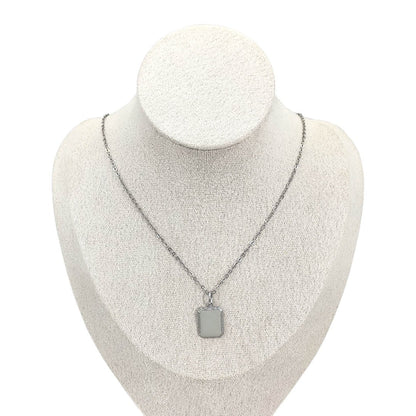 Collar Rectangular Biselado Silver personalizado