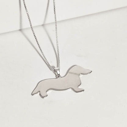 Collar Dachshund Salchicha personalizado - Plata 925
