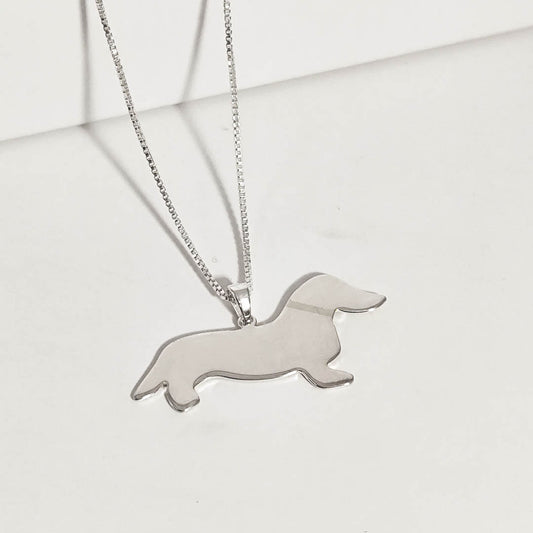 Collar Dachshund Salchicha personalizado - Plata 925