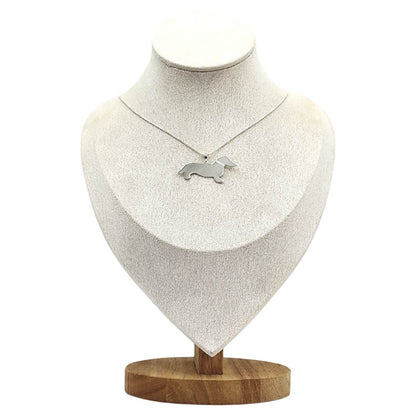 Collar Dachshund Salchicha personalizado - Plata 925
