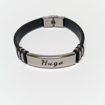 Pulsera hombre Cuero Ecológico- Personalizado