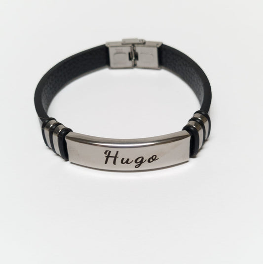 Pulsera hombre Cuero Ecológico- Personalizado