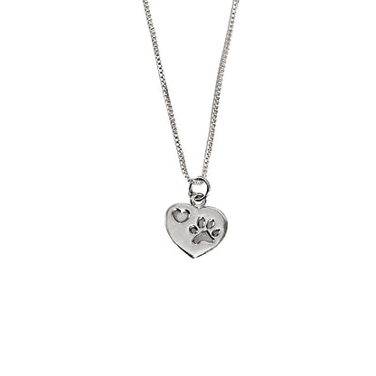 Collar Huella y Corazón - Plata 925