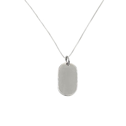 Collar Placa Ovalada personalizado - Plata 925