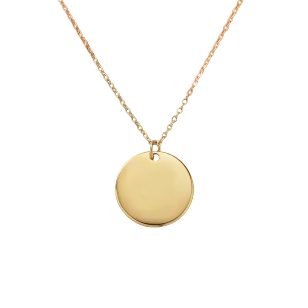 Collar Medalla Retrato 2cm - Gold
