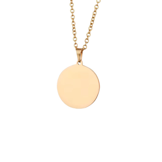Collar Medalla 15mm personalizada - Gold