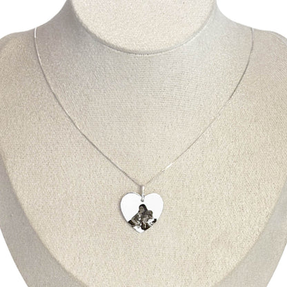 Collar Medalla Corazón 20mm personalizado - Plata 925