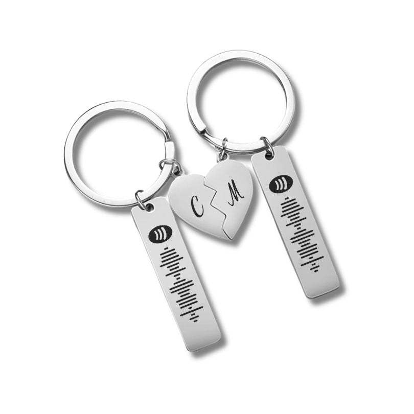 Set Llaveros Placa Corazón