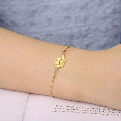 Pulsera con Dije de Huellita Personalizada