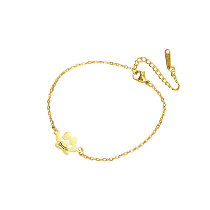 Pulsera con Dije de Huellita Personalizada