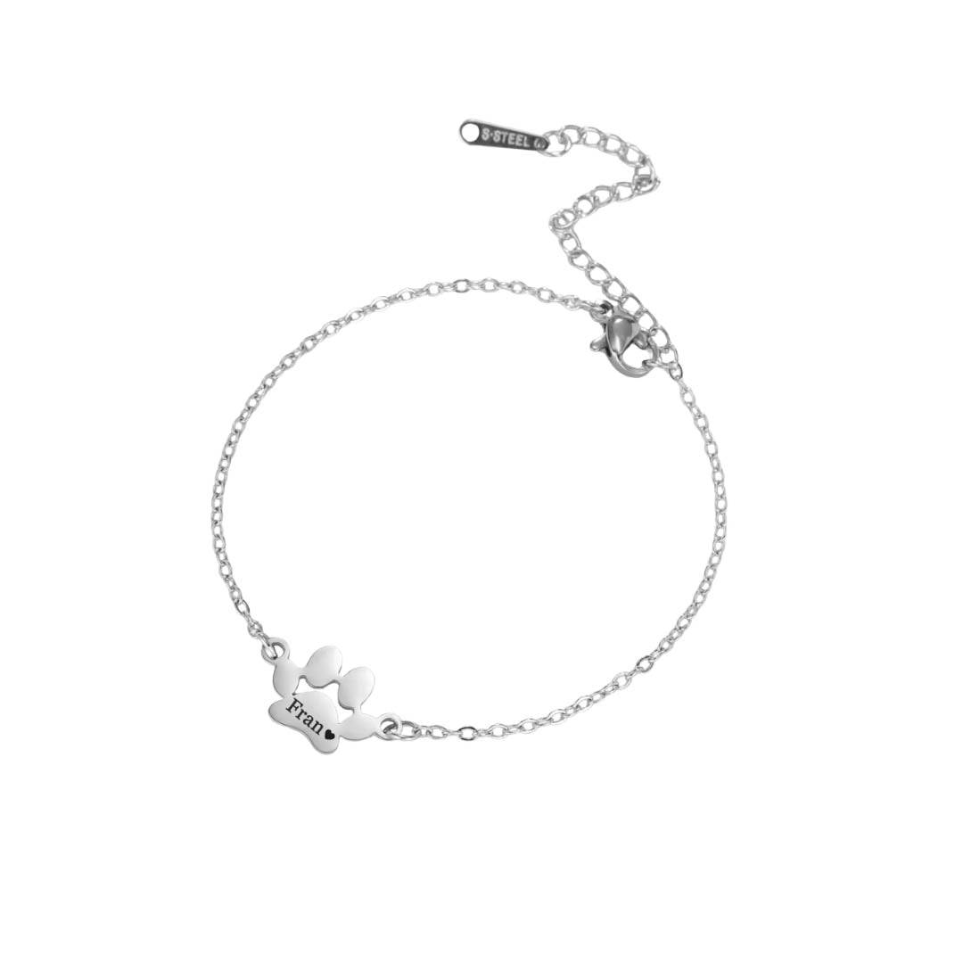 Pulsera con Dije de Huellita Personalizada
