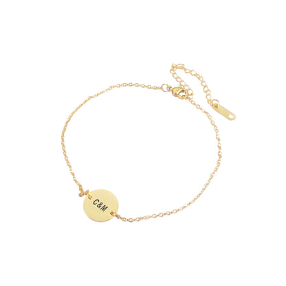 Pulsera Medalla Circular 12mm Personalizable